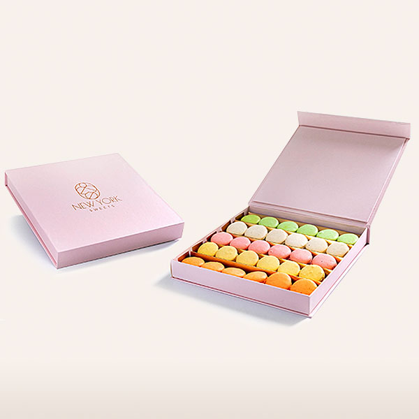 Macarons in a Book Style Box
